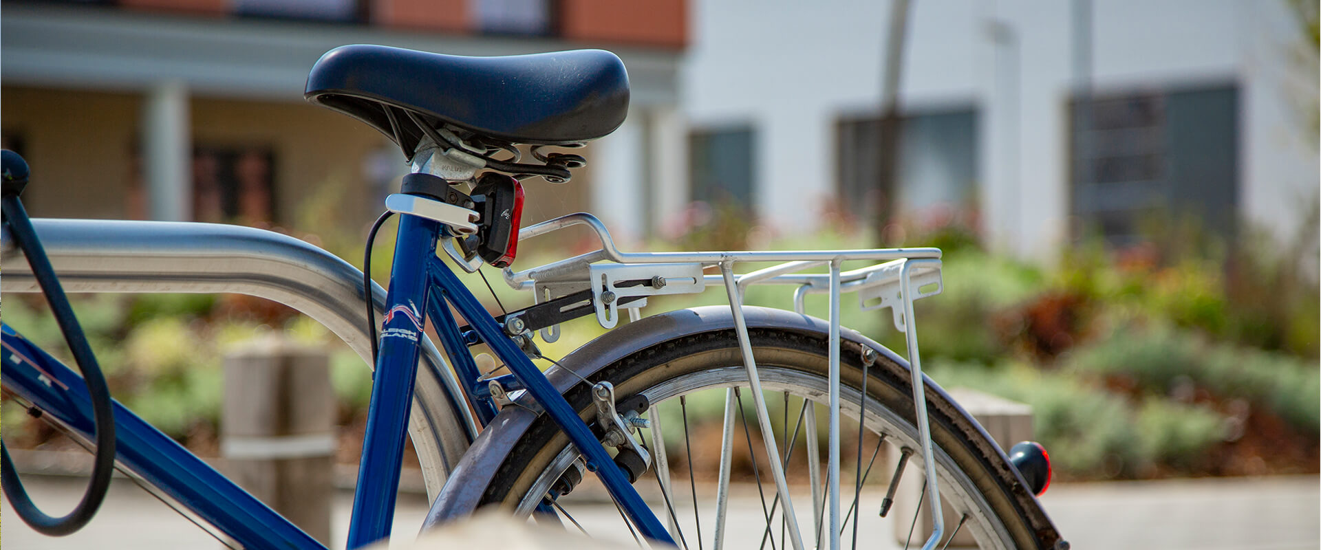 A blue bicycle