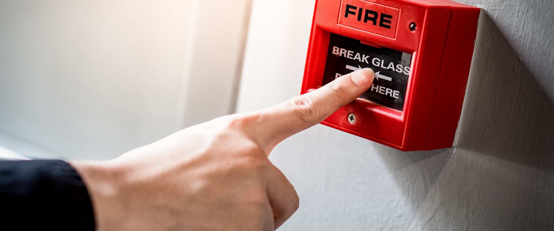 Break glass fire alarm