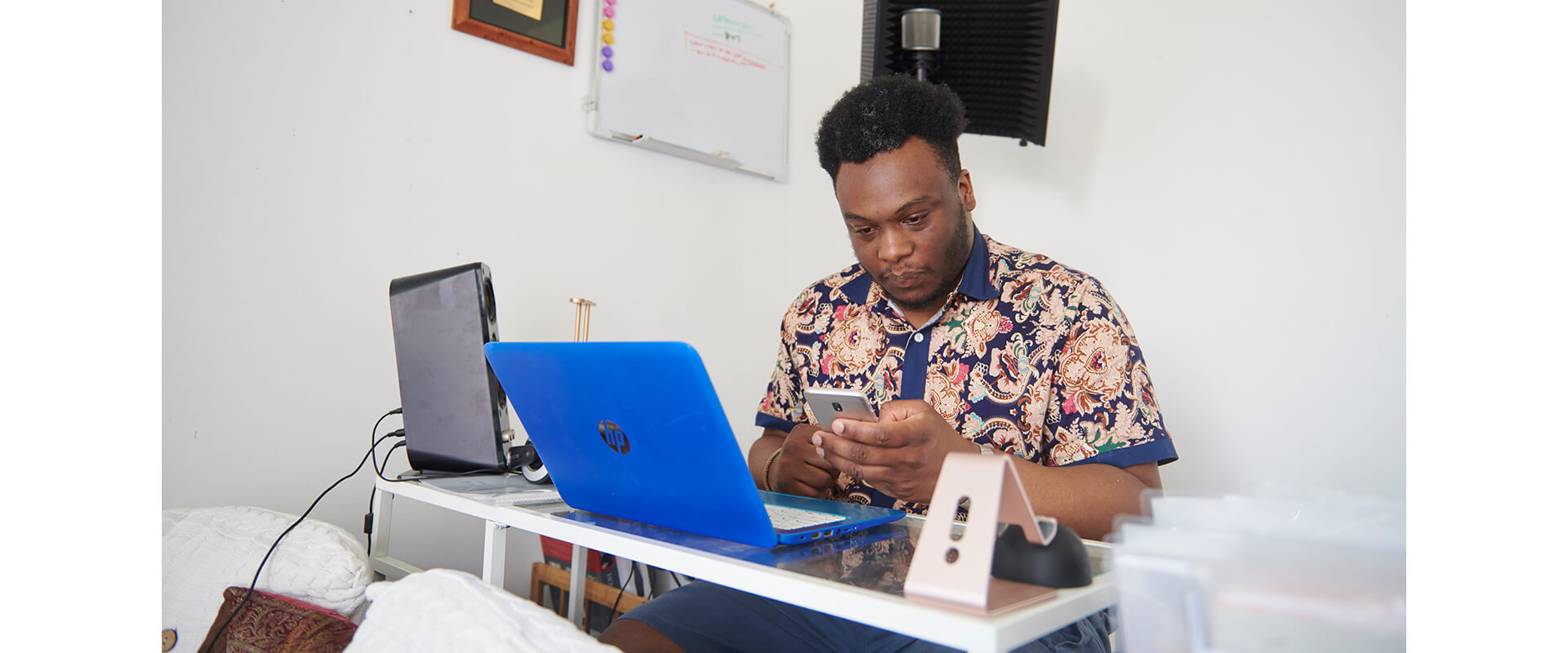 Man using mobile