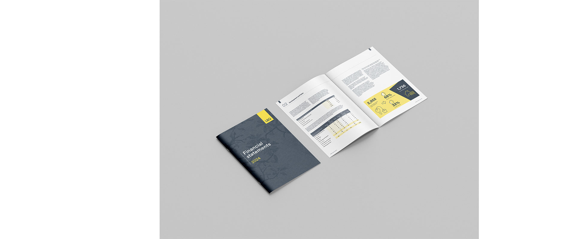 An opened printed copy of L&Q's 2024 financial statements