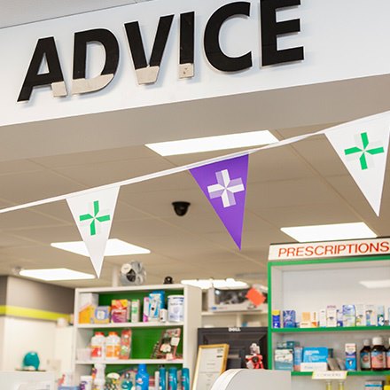 Limelight pharmacy advice sign