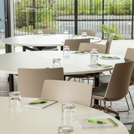A Limelight conference room for hire with tables