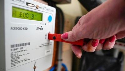 Prepayment meter being used
