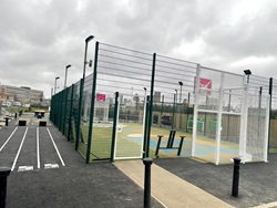 The updated Silwood Park with a colourful sports court in the playground