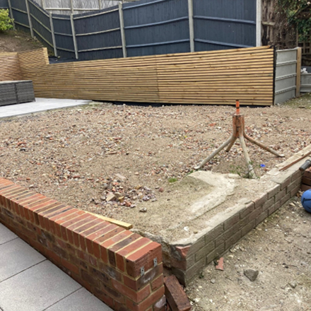 Isabella's garden during the remodelling