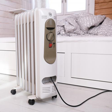 An oil-filled electric radiator