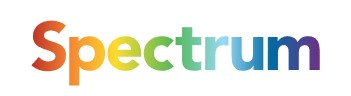 Sans-serif rainbow logo for Sprectrum Group