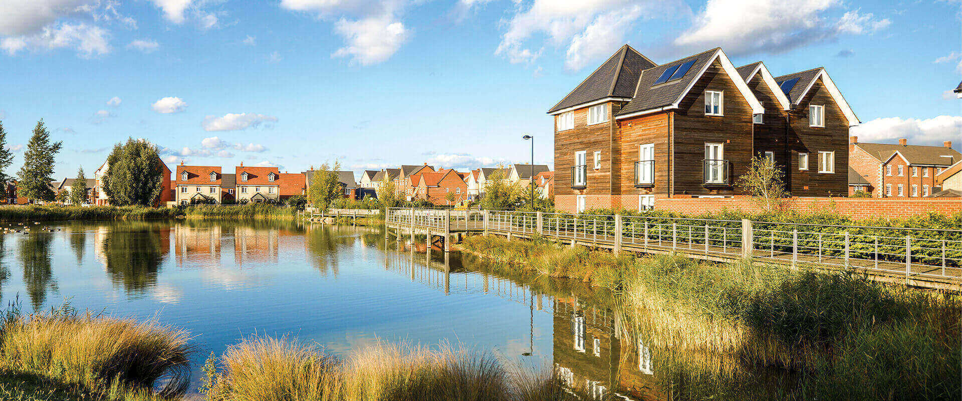 L&Q housing overlooking a lake