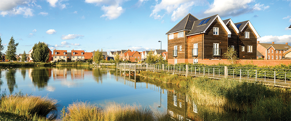 L&Q housing overlooking lake areas