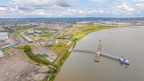 A panoramic view of the Barking Riverside development
