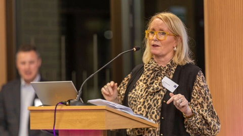 Fiona Fletcher-Smith speaking at the G15 Community Impact Awards