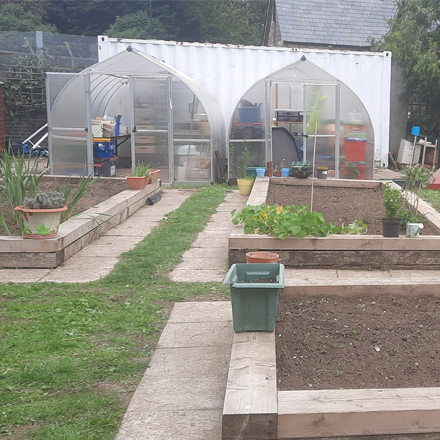 The garden at Glyn Hopkin Abbey Hub