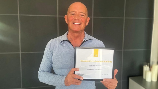 Michael Strassen, our runner up for ‘Good Neighbour – caring for your community’ award