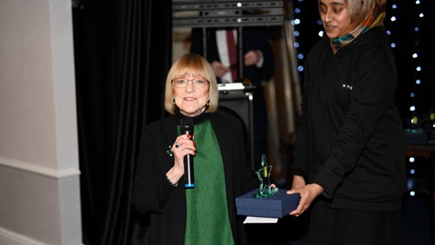 Jakki Cummings receiving the L&Q Living Inclusion Award