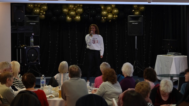 L&Q Living's Got Talent winner, Tia, singing to a crowd