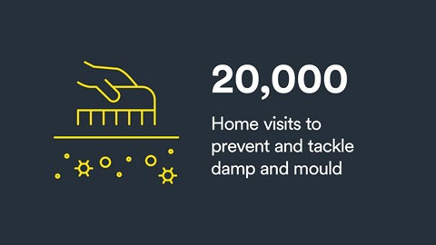 Infographic: 20,000 home visits to prevent and tackle damp and mould