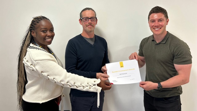 Left to right: Akeliah, Wilf Stevenson - our partner of the year runner-up and Thomas