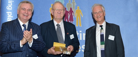 Stanley Swann receiving the Irene Addis Lifetime Contribution Award in 2012