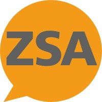 The letters Z, S and A in an orange speech bubble