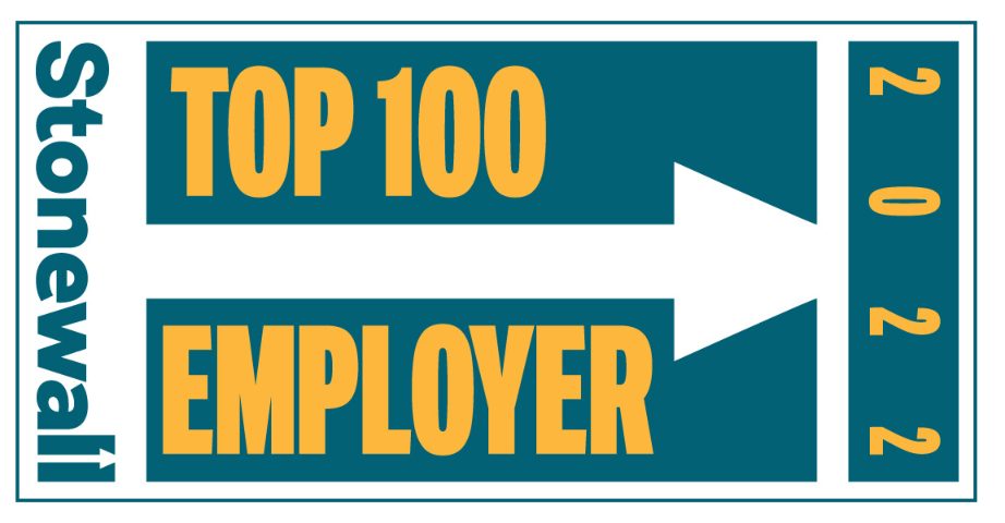 Stonewall 2022 top 100 employer logo